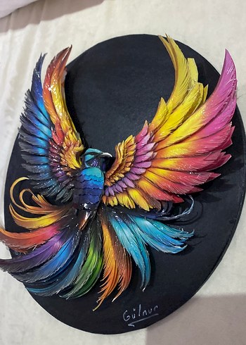 Renkli kuş tablo - Görsel 3