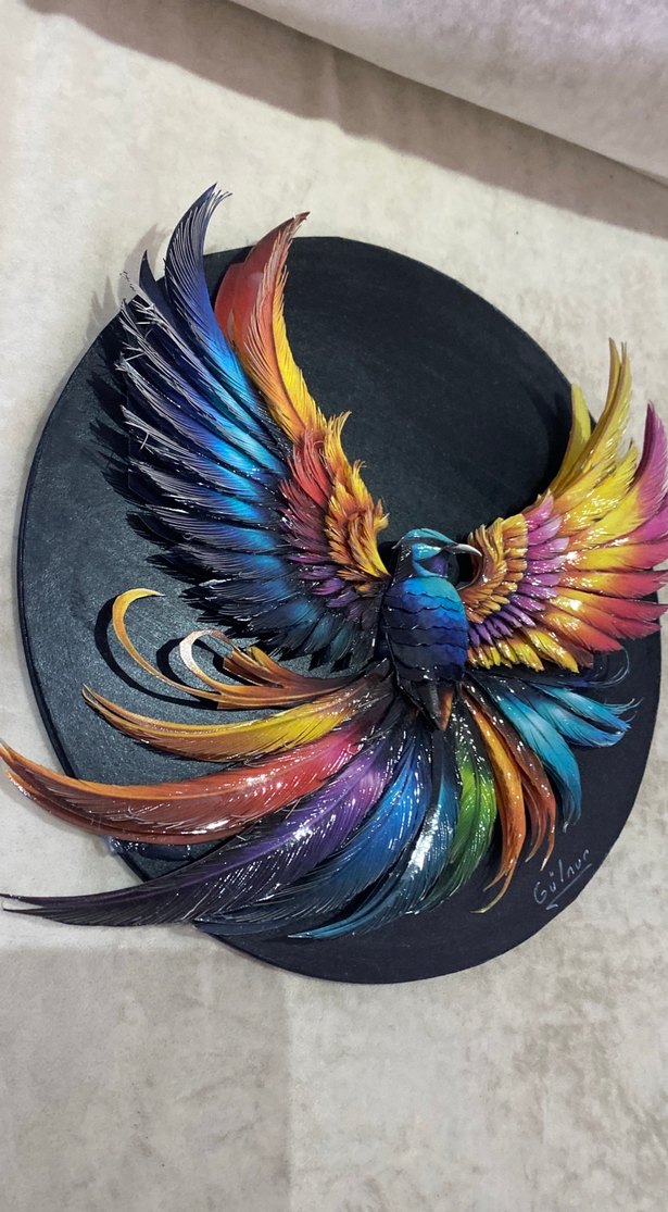 Renkli kuş tablo - Görsel 2