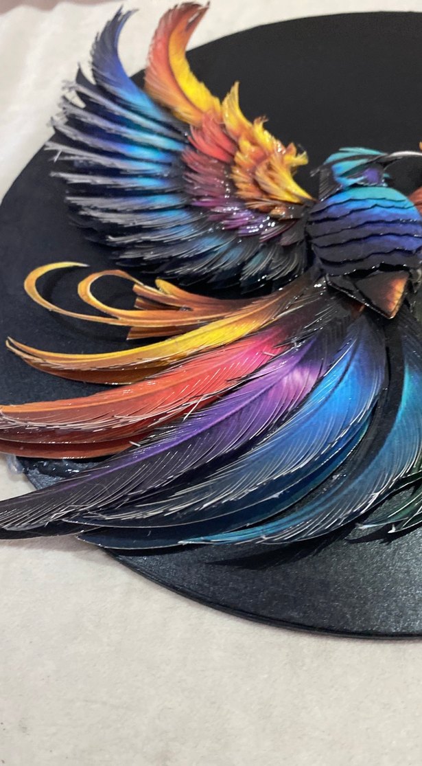 Renkli kuş tablo - Görsel 4