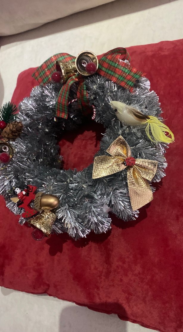 Gri Yılbaşı Kapı Çelengi - Görsel 2