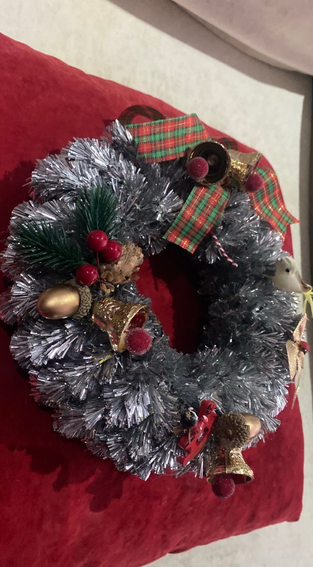 Gri Yılbaşı Kapı Çelengi - Görsel 3