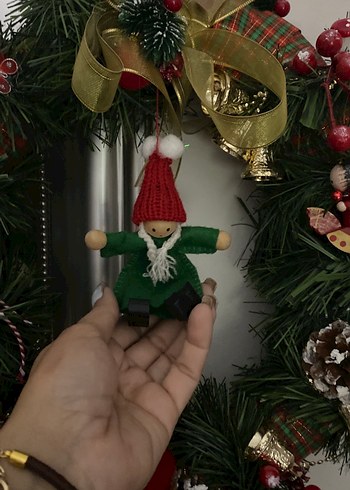 Renkli yeşil yılbaşı çelengi süsü - Görsel 4