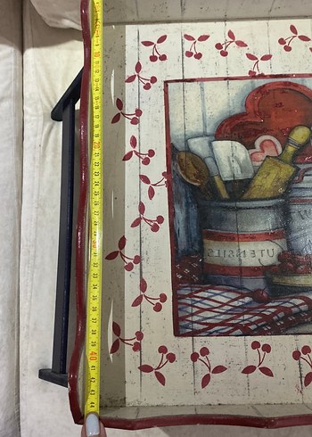 Kırmızı Ahşap Mutfak Tepsisi - Görsel 6