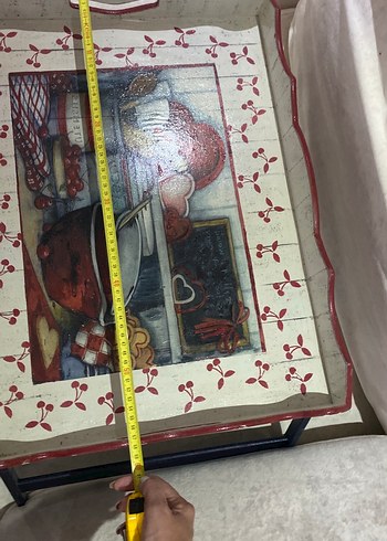 Kırmızı Ahşap Mutfak Tepsisi - Görsel 7