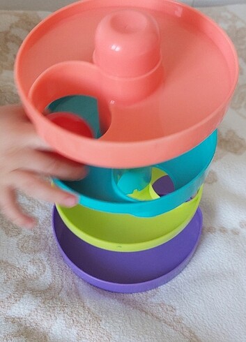 HelloBaby Renkli kule ve dönen top eğlence oyuncak