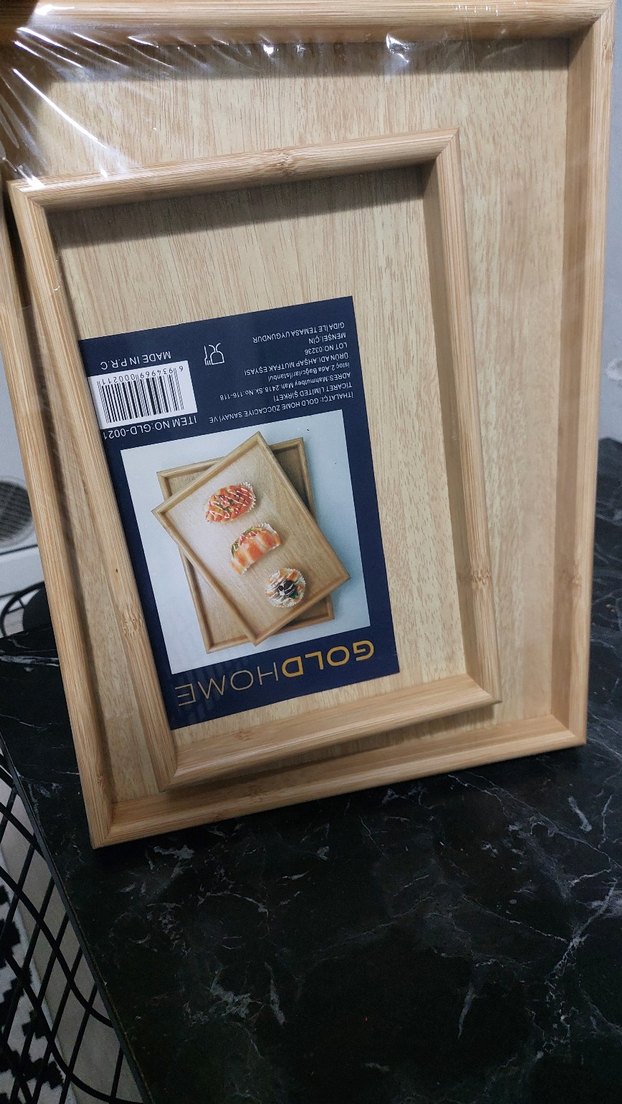 Goldhome Ahşap Mutfak Tepsisi Seti - Görsel 3