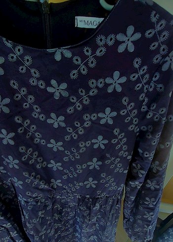 Desenli Uzun Kadın Elbise - Görsel 4