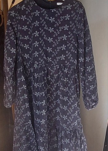 Desenli Uzun Kadın Elbise - Görsel 3