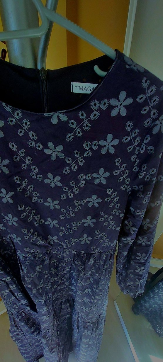 Desenli Uzun Kadın Elbise - Görsel 4