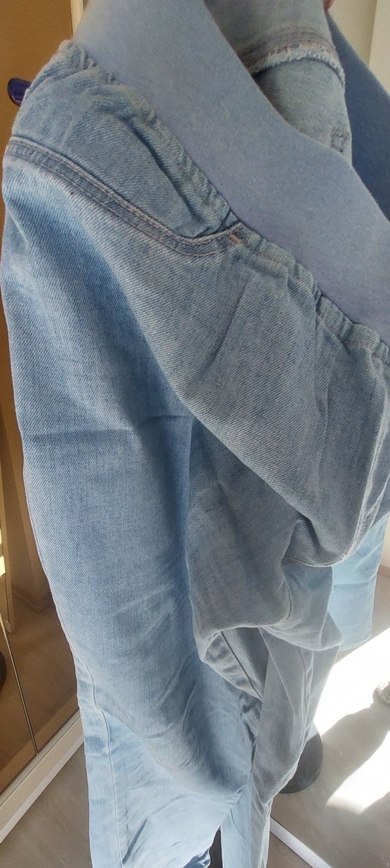 Kadın Mavi Bol Kesim Midi Kot Pantolon - Görsel 5