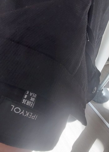 Siyah Süet Kemerli Midi Kadın Pantolon - Görsel 3