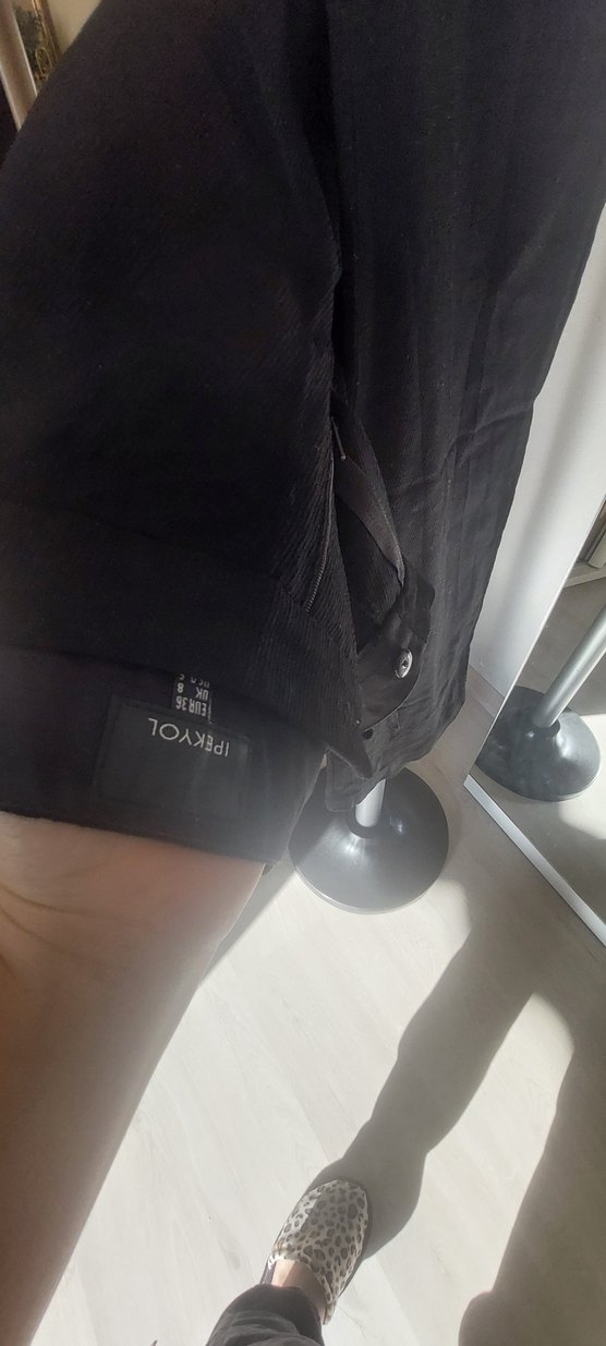 Siyah Süet Kemerli Midi Kadın Pantolon - Görsel 4