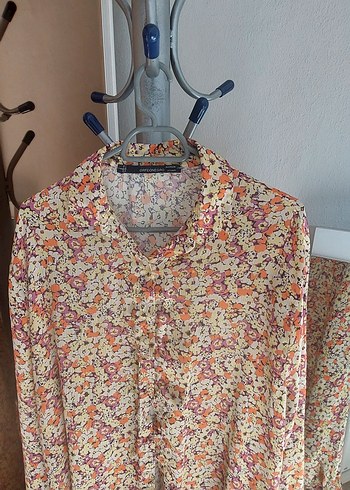 Çiçek Desenli Uzun Kollu Hamile Bluzu standart beden - Görsel 4