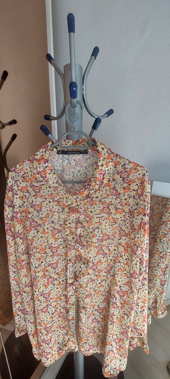 Çiçek Desenli Uzun Kollu Hamile Bluzu standart beden - Görsel 4