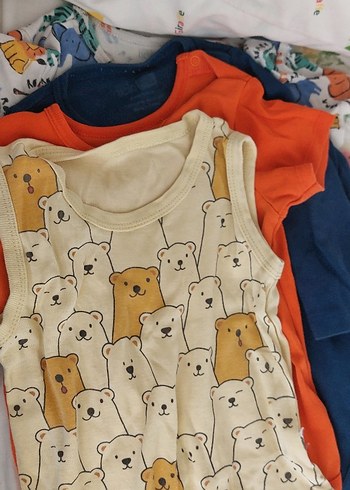 Çok Renkli Baskılı bebek zıbın - Görsel 7