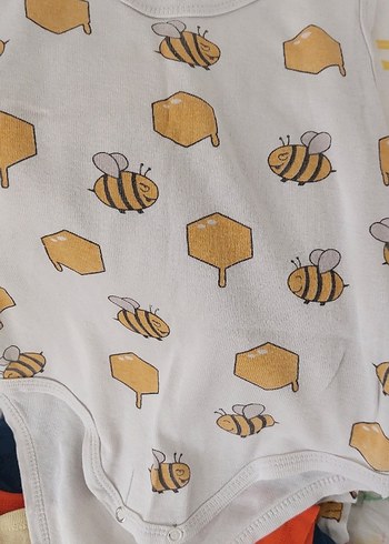 Çok Renkli Baskılı bebek zıbın - Görsel 6