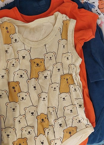 Çok Renkli Baskılı bebek zıbın - Görsel 5