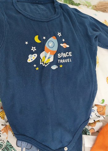 Çok Renkli Baskılı bebek zıbın - Görsel 2