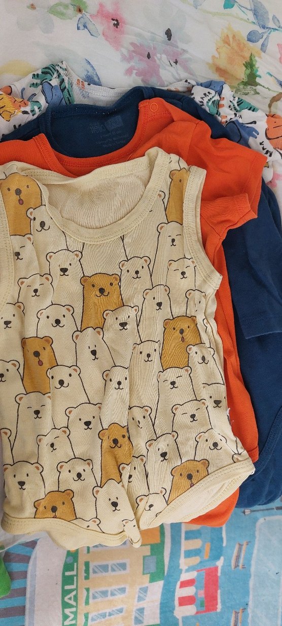 Çok Renkli Baskılı bebek zıbın - Görsel 5