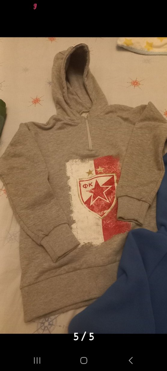 Gri Kapüşonlu Fermuarlı Erkek Polar - Görsel 5