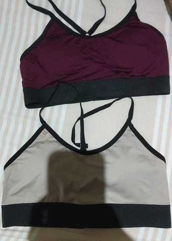 Teddy Boom Bordo Ve Bej Spor Bustiyer İkili Set