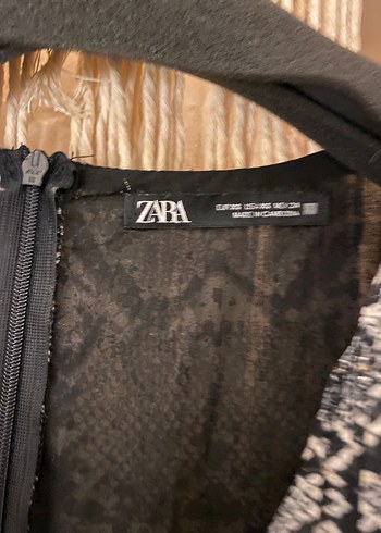 Zara Yılan Desenli Uzun Bohem Elbise