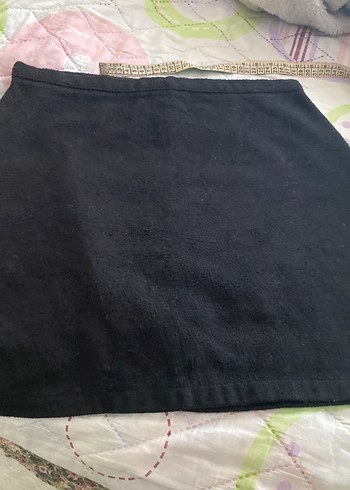 Siyah Kadın Mini Etek kışlık kale kumaş 36 beden