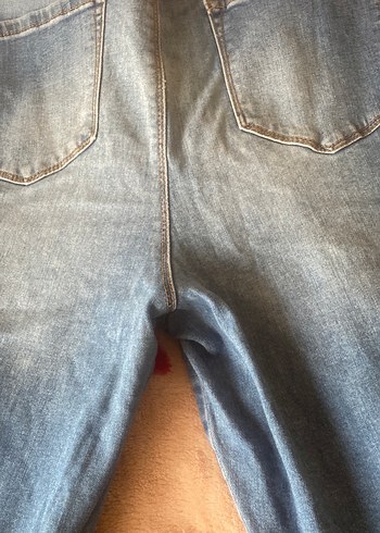 Kadın Mavi Bol Kesim Mini Kot Şort az giyildi ağ sağlam def yok - Görsel 5