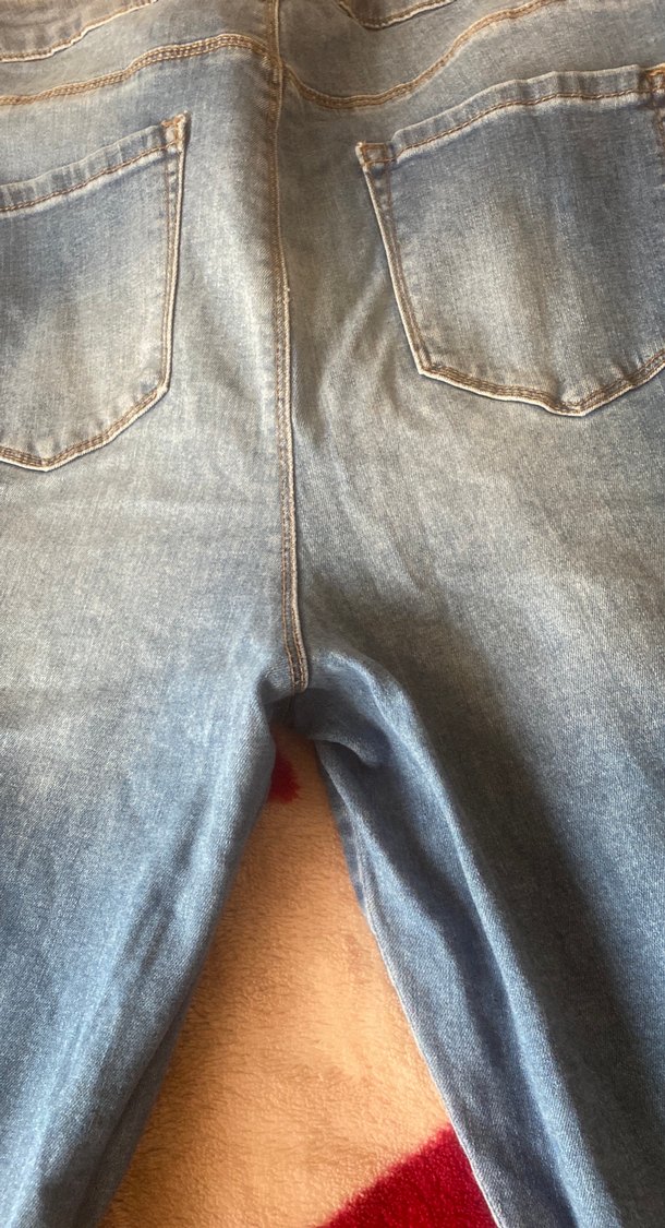 Kadın Mavi Bol Kesim Mini Kot Şort az giyildi ağ sağlam def yok - Görsel 5