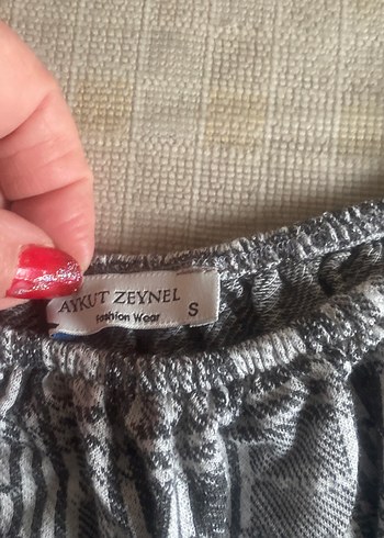 Gri Pileli Kayık Yaka Kadın Bluz pamuklu kumaş butik ürünü yeni - Görsel 5