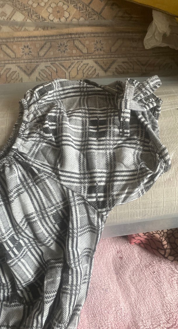 Gri Pileli Kayık Yaka Kadın Bluz pamuklu kumaş butik ürünü yeni - Görsel 2