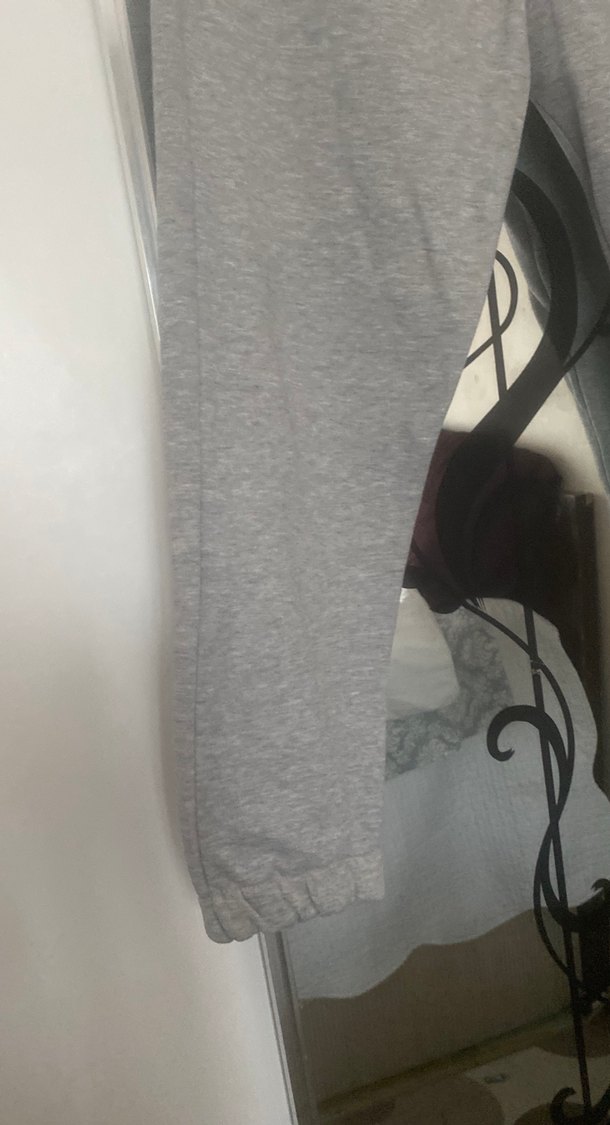 Gri bay bayan giyer Rahat Kesim Eşofman Altı kışlık kalın - Görsel 2