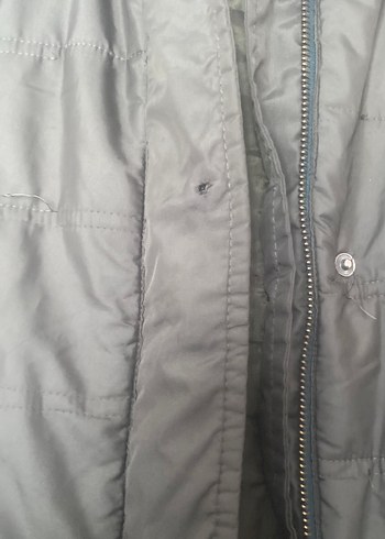 Kadın Gri Uzun Kürklü Kış Montu 42 bed ufak kusurları var - Görsel 4