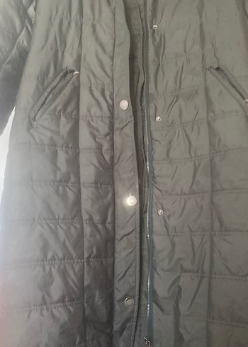 Kadın Gri Uzun Kürklü Kış Montu 42 bed ufak kusurları var - Görsel 2