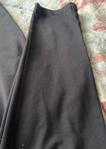 Drapeli Siyah Kadın Tayt XL temiz kullanıldı resimdeki gibi - Görsel 3