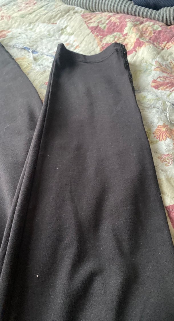 Drapeli Siyah Kadın Tayt XL temiz kullanıldı resimdeki gibi - Görsel 3