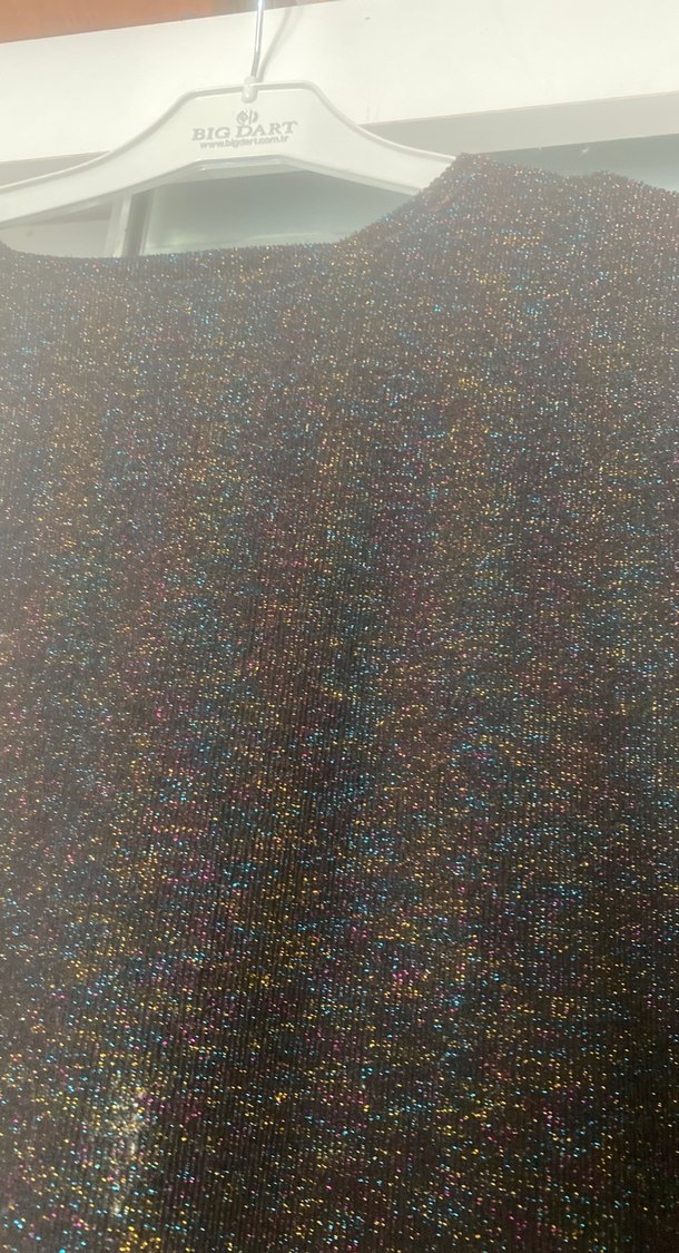 Siyah Uzun Kollu Salaş Örme Elbise sıfır gibi - Görsel 3