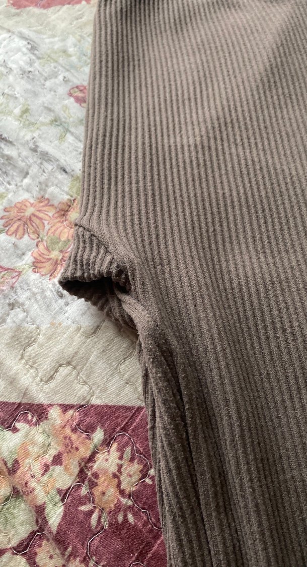 Kadın Gri Pileli Uzun Tayt - Görsel 2