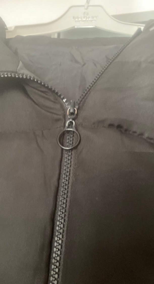 Siyah Fermuarlı Kadın Midi şişme mont M L giyer sıfır gibi - Görsel 3