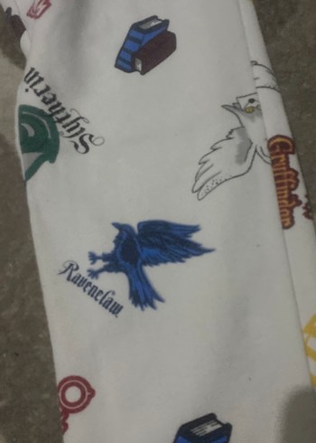 Baskılı Beyaz Erkek Çocuk Eşofman Altı S beden kışlık tertemiz - Görsel 2