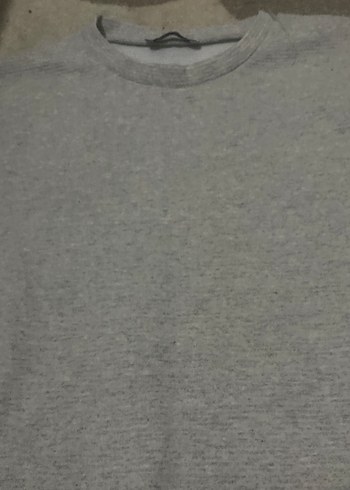 Gri Kadın Sweatshirt, Yuvarlak Yaka, Rahat Kesim - Görsel 2