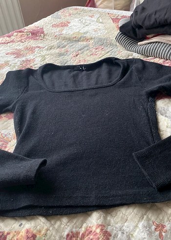 Siyah.  Kapüşonlu Kadın Sweatshirt alana siyah bady hediye - Görsel 3