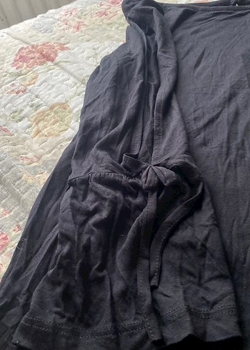 Siyah Uzun Kollu penye pamuklu bluz sıfır ürün - Görsel 3