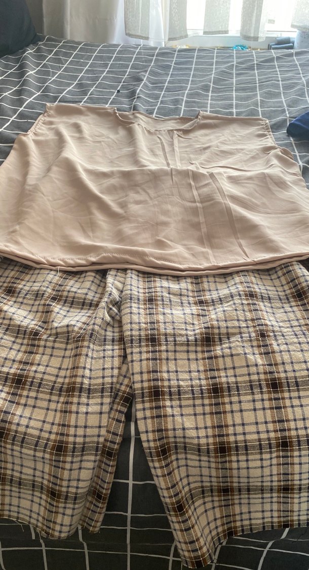 Kılsuz bluz keten şort tk 170 tl pamuklu kumaş - Görsel 2