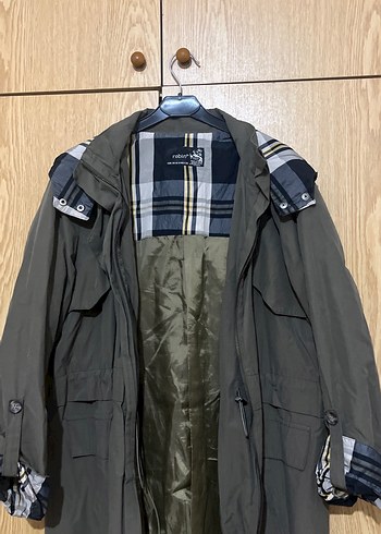 Kadın Kamuflaj Desenli haki Yağmurluk - Görsel 2