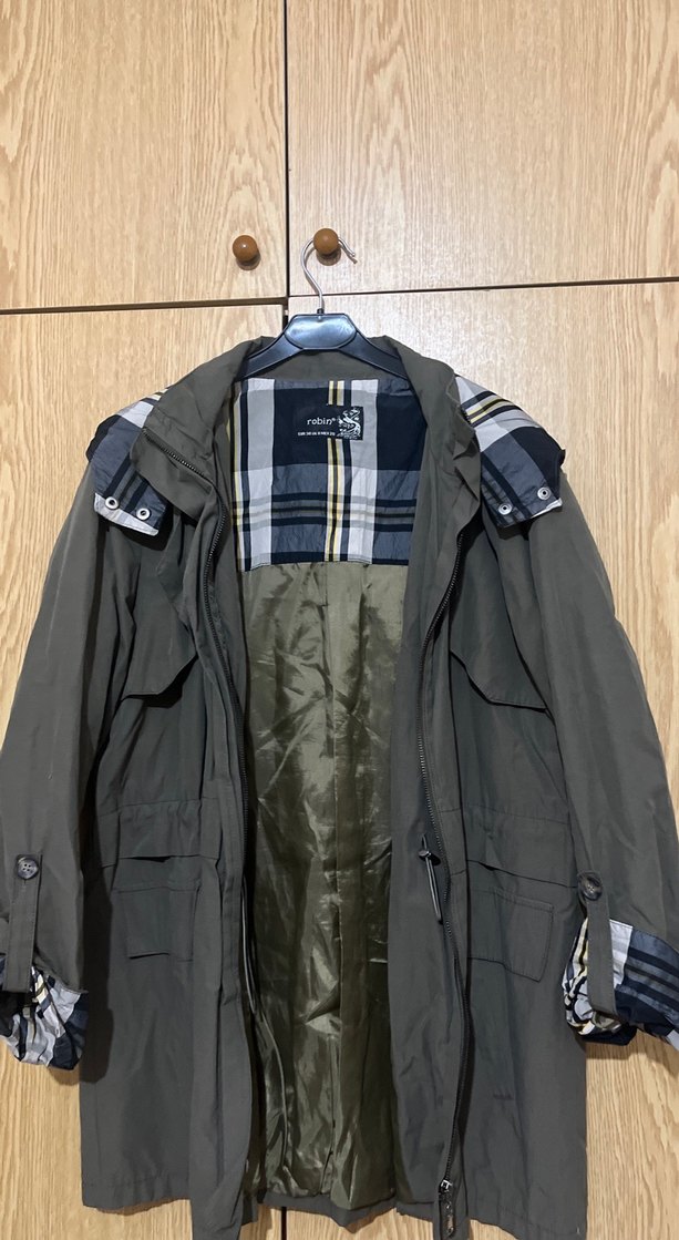 Kadın Kamuflaj Desenli haki Yağmurluk - Görsel 2