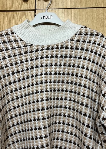 Uzun Kollu Örgü Kadın Kazak - Görsel 2