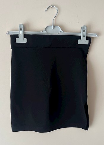 Düz Siyah Midi  Etek - Görsel 3