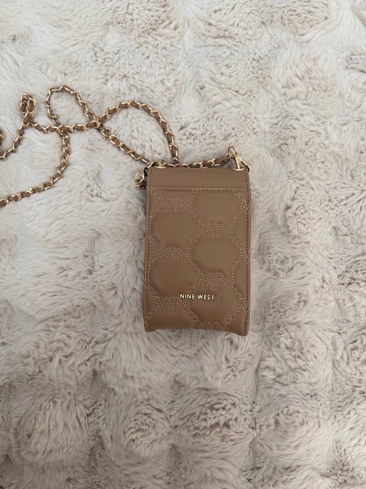 Bej Deri Zincir Detaylı Kadın Çanta - Görsel 2