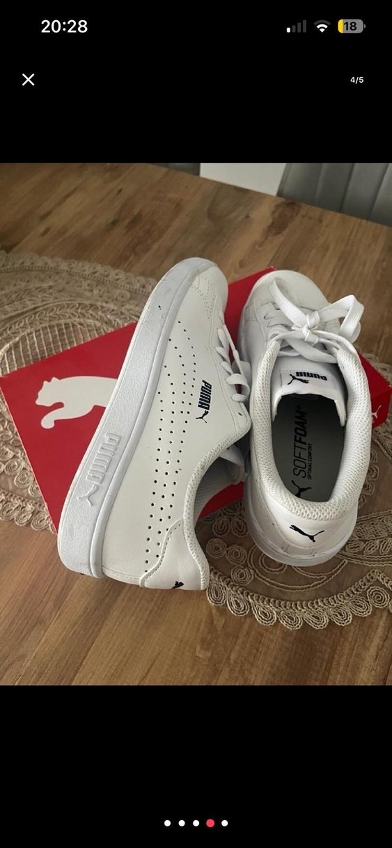 Beyaz Puma Kadın Spor Ayakkabı 37 numara - Görsel 2